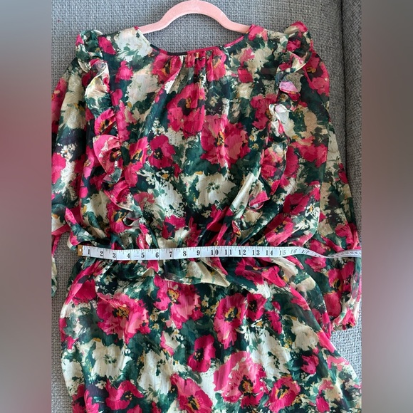 H&M Floral Green Ruffle Mini Dress – M – Excellent Condition - Picture 13 of 16